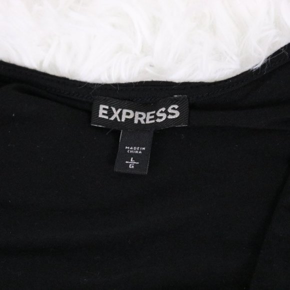 2/$20 Express long sleeve lace up v-neck shirt b6 - Picture 5 of 6